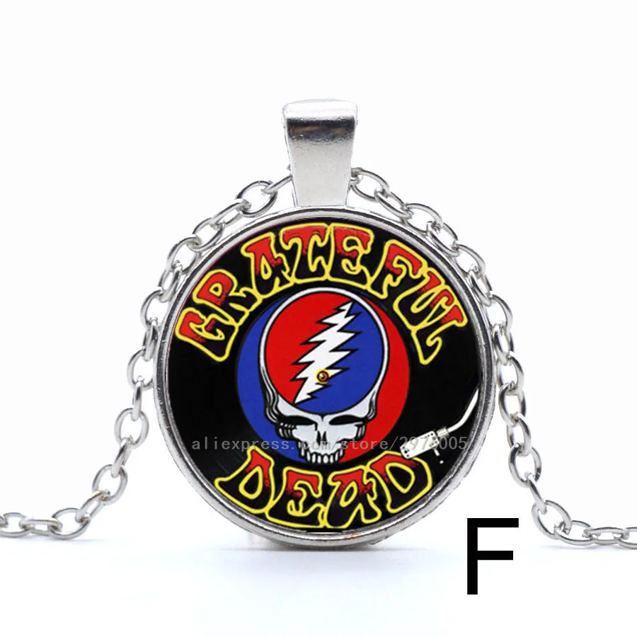 Ручной работы круглый медальон Подвеска цепочки и ожерелья Grateful Dead ювелирные