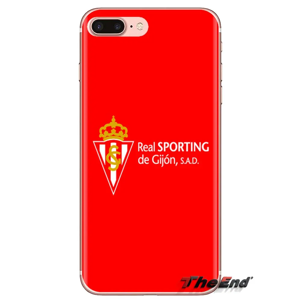 sporting gijon logo Anciana Fans Club For Xiaomi Redmi 4A S2 Note 3 3S 4 4X 5 Plus 6 7 6A Pro Pocophone F1 Transparent TPU Cover |