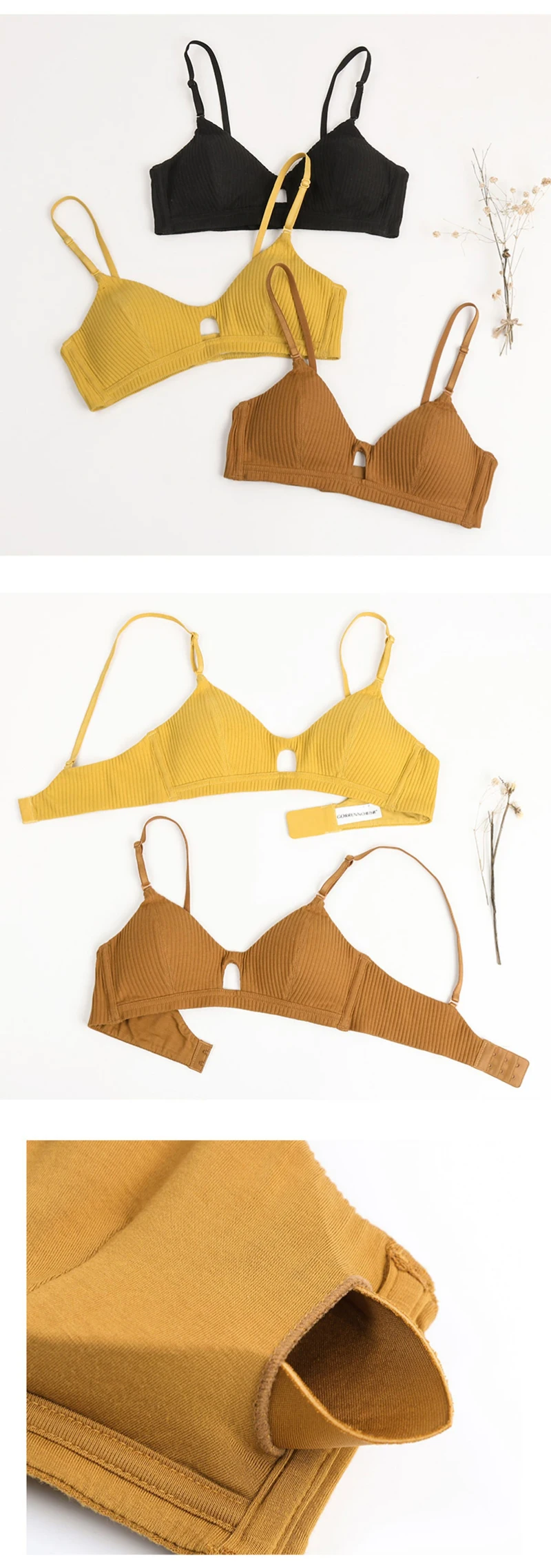 Бренд Романтический соблазн Для женщин бюстгальтер тонкий мягкий Bralette сексуальное женское белье комплект бюстгальтер Push Up и трусики Треугольники чашки бюстгальтер