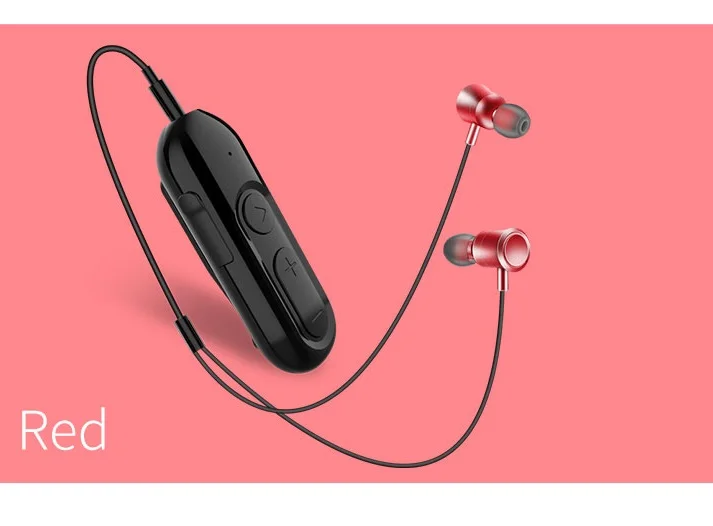 Красный Магнитные беспроводные Bluetooth наушники стерео спортивные водонепроницаемые наушники беспроводные наушники-вкладыши с микрофоном для IPhone samsung Xiaomi - Цвет: Красный