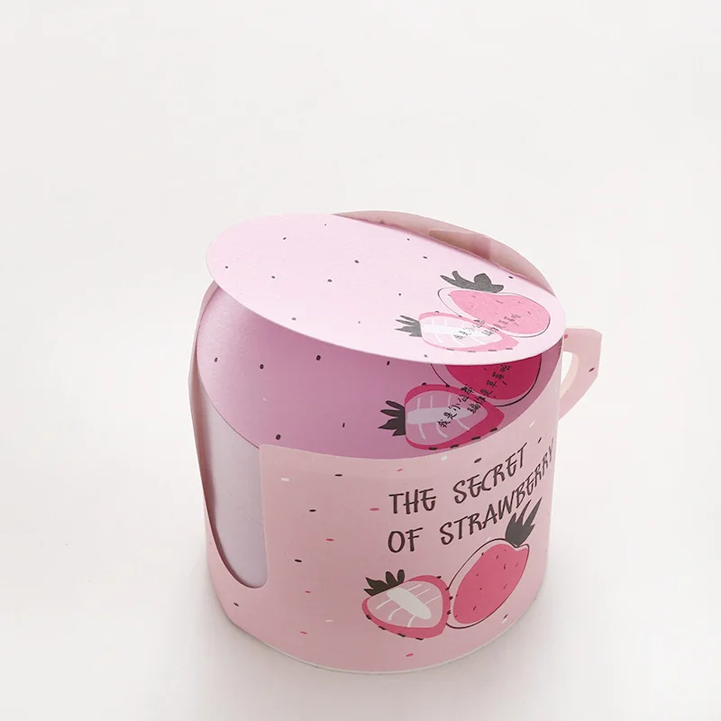 Strawberry EZONE милые Липкие заметки Kawaii форма чашки креативные фрукты блокнот клейкие заметки 400 лист корейский студенческий канцелярские принадлежности - Цвет: Strawberry