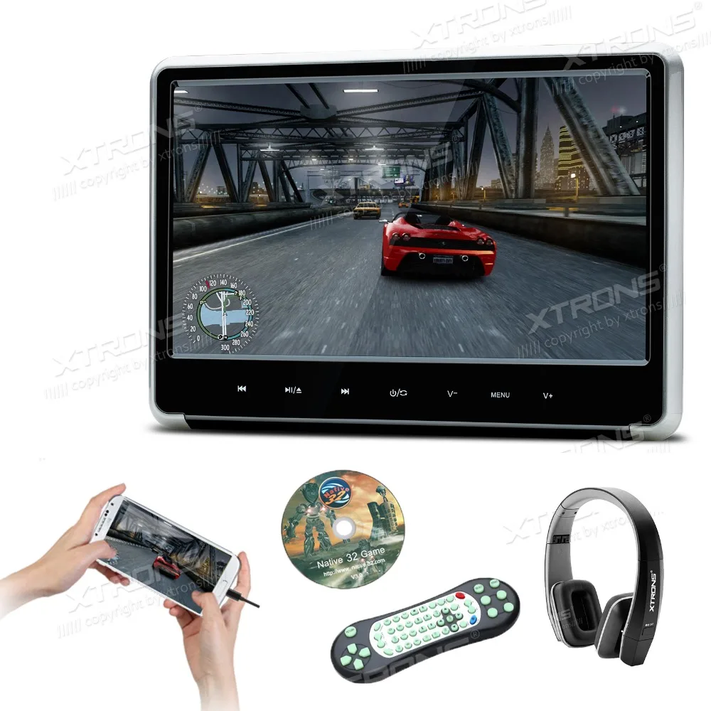 XTRONS 11 6 &quotСеребряный монитор HD цифровая TFT сенсорная панель 1080P видео