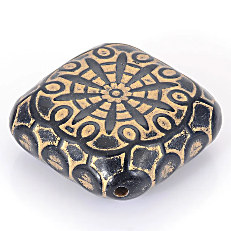 Big Square Acrylic Antique Design Beads For Diy Jewelry Making Accessories