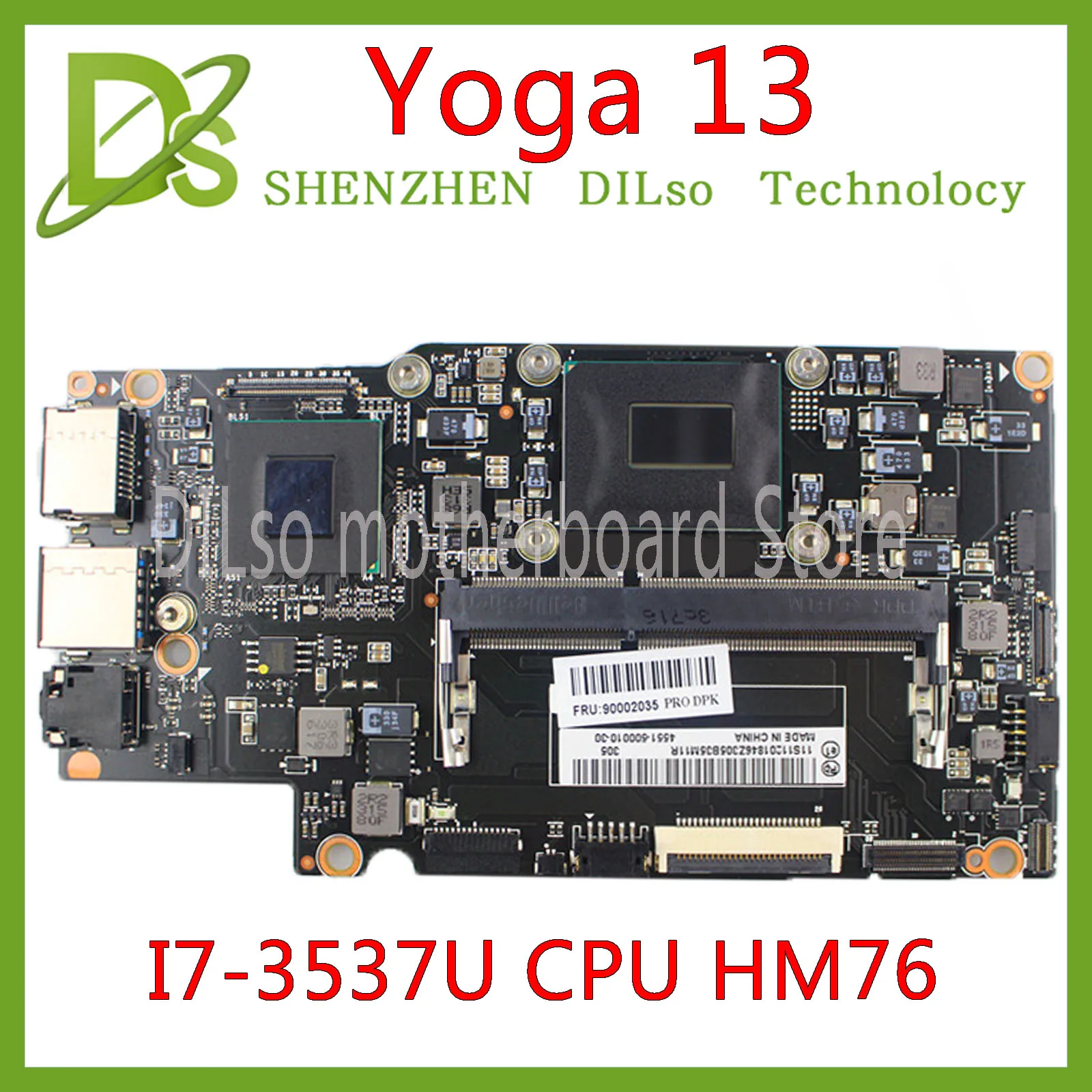 Billig KEFU Yoga13 Mainboard Für Lenovo Yoga 13 Yoga13 Laptop Motherboard FRU:90002034 Mit I7-3537/3517U CPU HM76 Test 100% Original