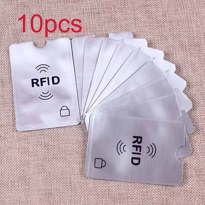 4 10 шт. Анти Rfid кошелек Блокировка ридер замок банк держатель для карт Id банковский чехол для карт Защита металлический кредитный держатель для карт Алюминий - Цвет: 4