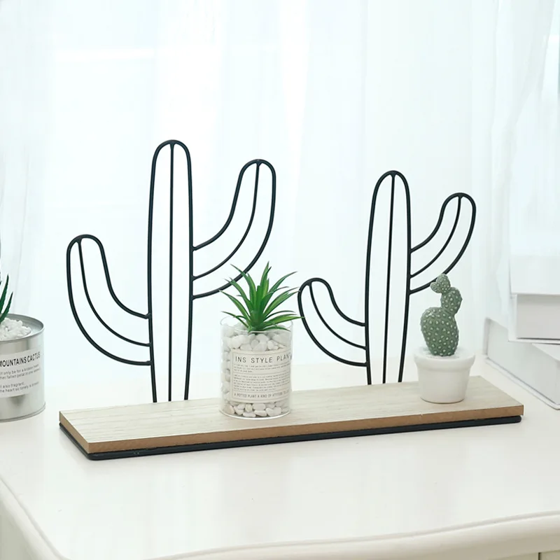 Iron Geometric Rack Nordic Style Cactus Cloud Shape Living Room Sundries Organization Wall-mounted Wall Hanging Storage Shelf | Дом и сад