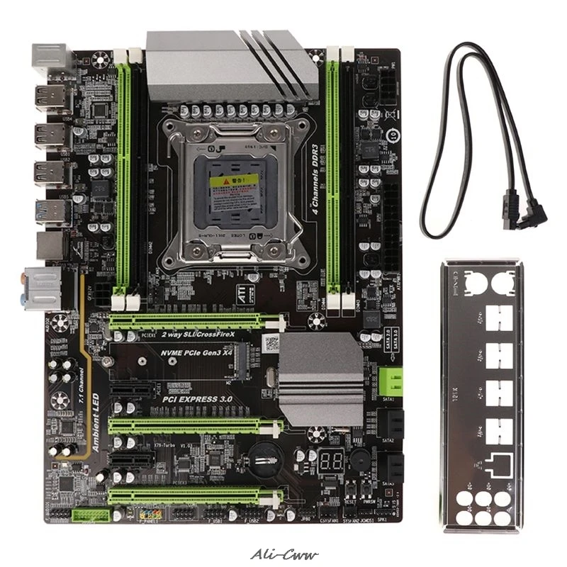 Процессор Intel X79 Turbo mouderbord LGA2011 форм-фактор ATX USB 3 0 SATA3 PCI-E NVME M.2 SSD | Компьютеры и офис