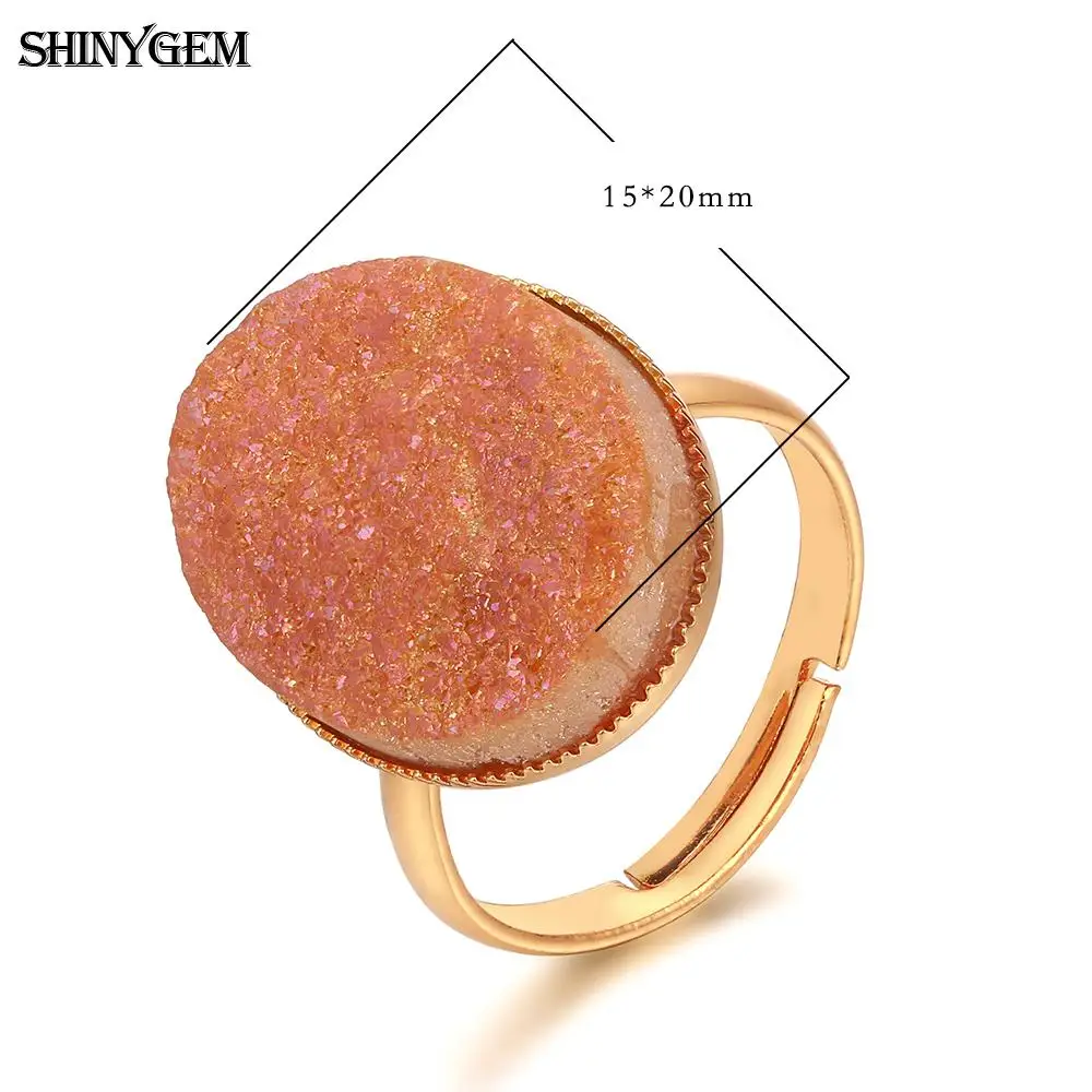 ShinyGem модное овальное кольцо с большим камнем европейский стиль винтажное