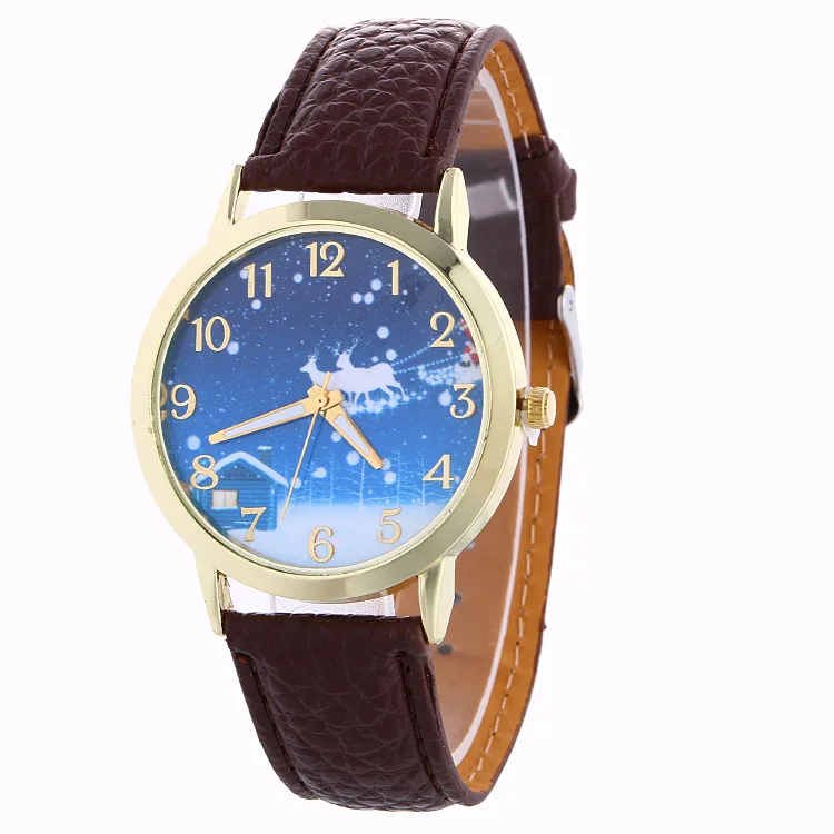 Модные Повседневное Для женщин кварцевые наручные часы кожаный Женские