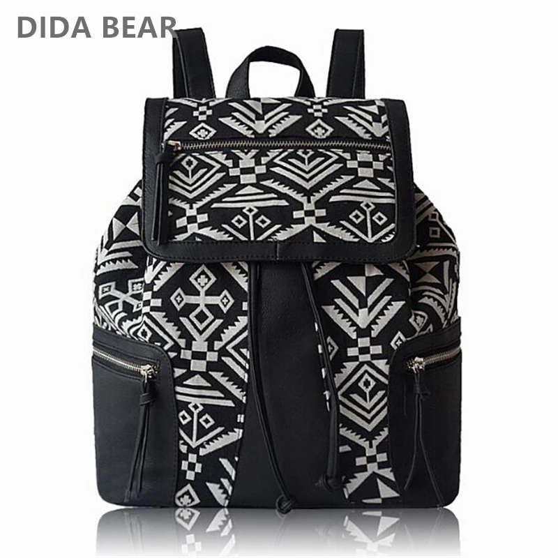 DIDA BEAR 2018 женские холщовые рюкзаки большой школьный рюкзак для девочек подростков