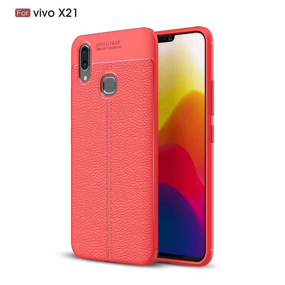 Роскошный силиконовый кожаный чехол BEFOSSON для VIVO X21 Мягкий защитный | Мобильные