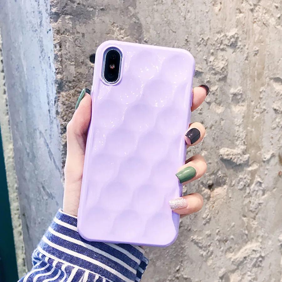 Для iPhone X 6 S плюс 7 8 Чехол модные глянцевые ярких цветов мягкие силиконовые