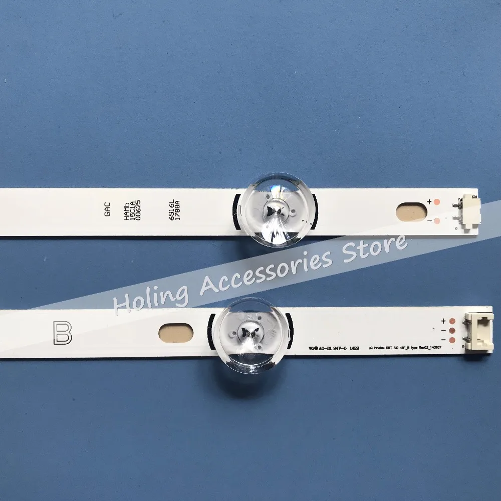 10 шт./партия СВЕТОДИОДНЫЙ подсветка полосы для LG 49LB5550 49LF5500 Innotek DRT 3,0 4" A/B 6916L-1944A 6916L-1945A