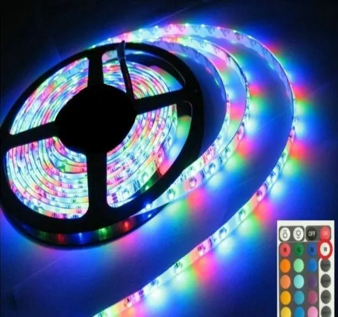 

Светодиодная лента s 5M Set 3528SMD 60LED Водонепроницаемая светодиодная полоса освесветильник 24 клавиши ИК пульт дистанционного управления источн...