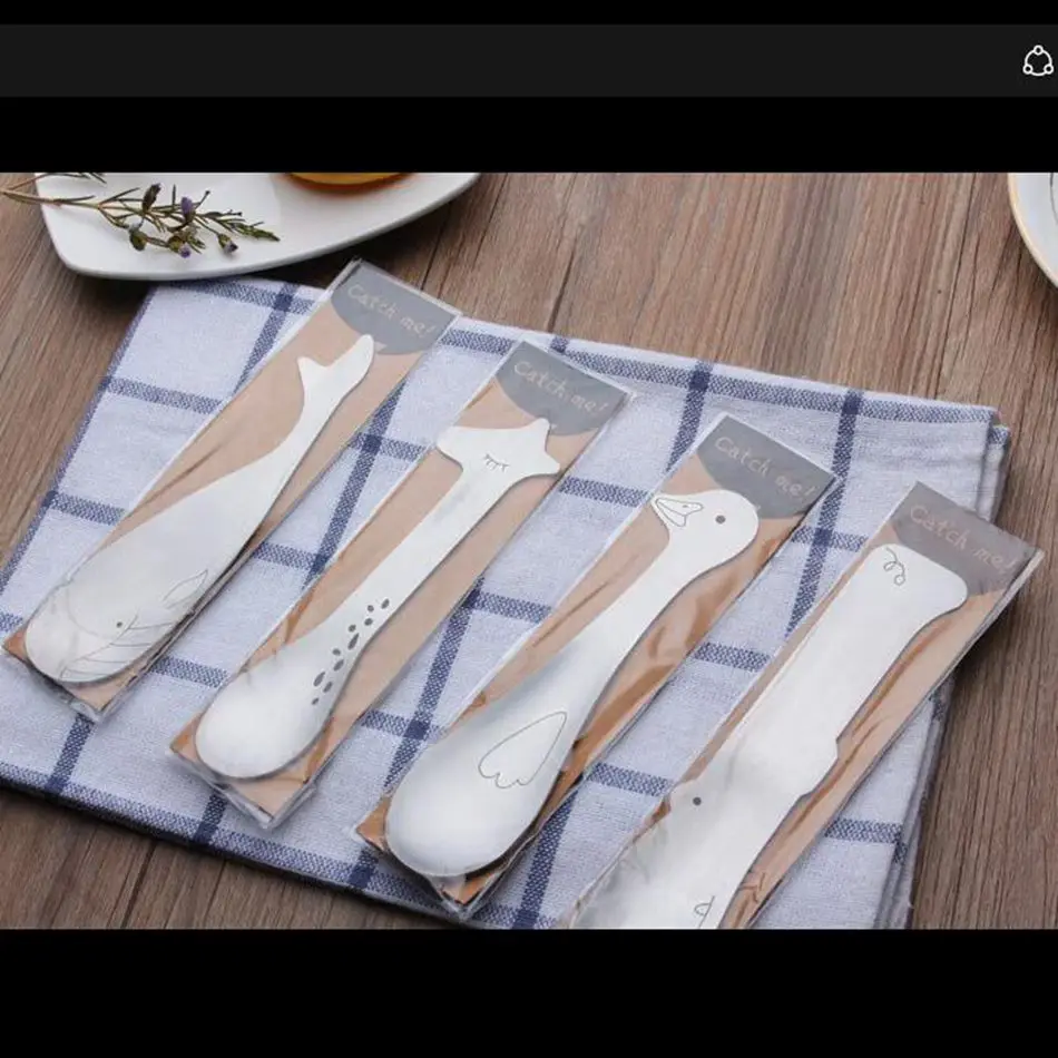 Детская Ложка для супа в форме животных из нержавеющей стали кофейная ложка 4