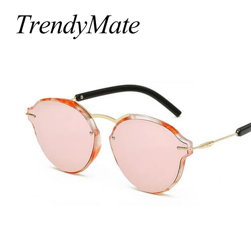 Модные брендовые солнцезащитные очки для женщин кошачий глаз мужские зеркальные