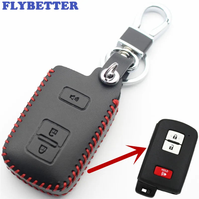 Чехол для смарт ключа FLYBETTER из натуральной кожи чехол Toyota Tacoma/Land круиз/Prius/RAV4