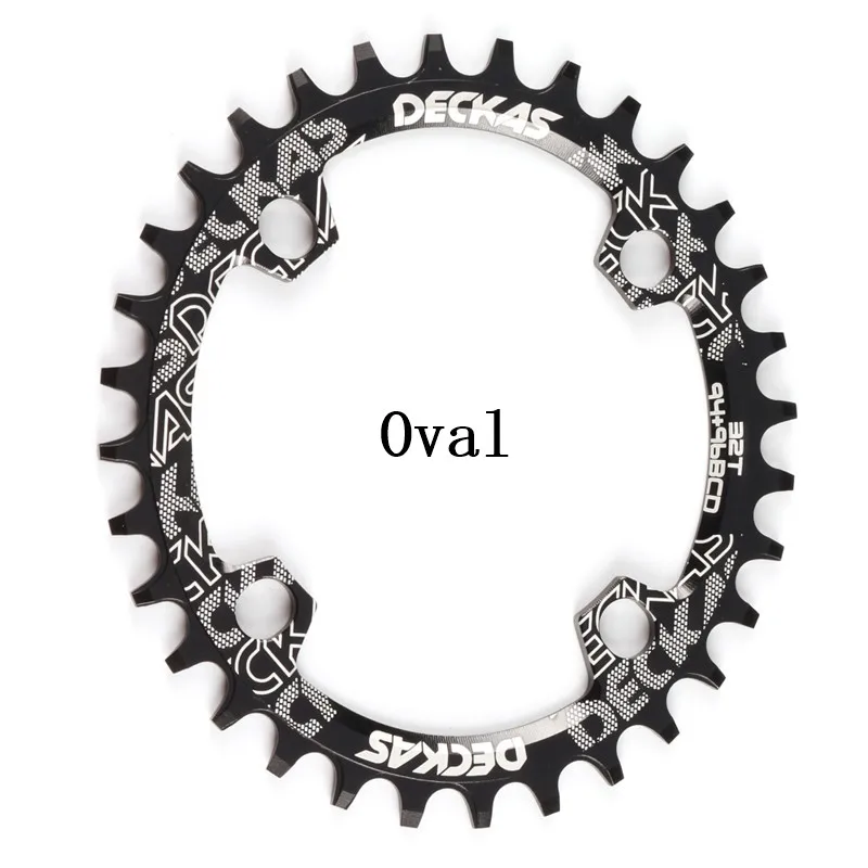 Oval 32T Black DECKAS 94+ 96 BCD велосипедная цепь круглая/Овальная 32T 34T 36T 38T MTB велосипедная цепь горная корона для M4000 M4050 GX NX X1 Кривошип - Цвет: Oval 32T Black