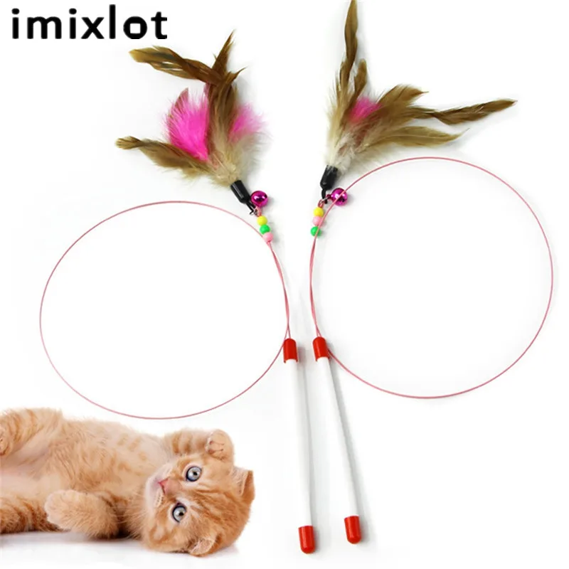 Imixlot 95 см рыболовные палочки для кошек растягивающиеся удочки игрушки тренировок