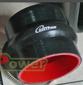 Силиконовый Горб турбо муфта шланг черный + Т хомут Универсальный 3 &quotдюйма/76