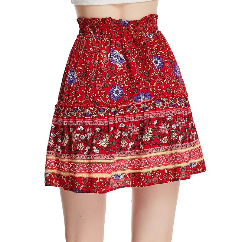 Сексуальная Женская мода Высокая талия юбка с оборками для женщин сломанный