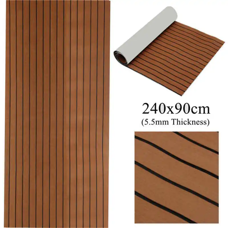 

240x90cm Marine Boat Synthetic Flooring EVA Foam Yacht Teak Decking Sheet Car Carpet Floor Mat