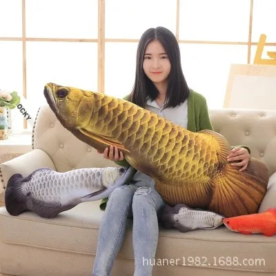 Simulation of Arowana pillow dragon fish plush toy doll creative large sleeping send friends gifts | Игрушки и хобби