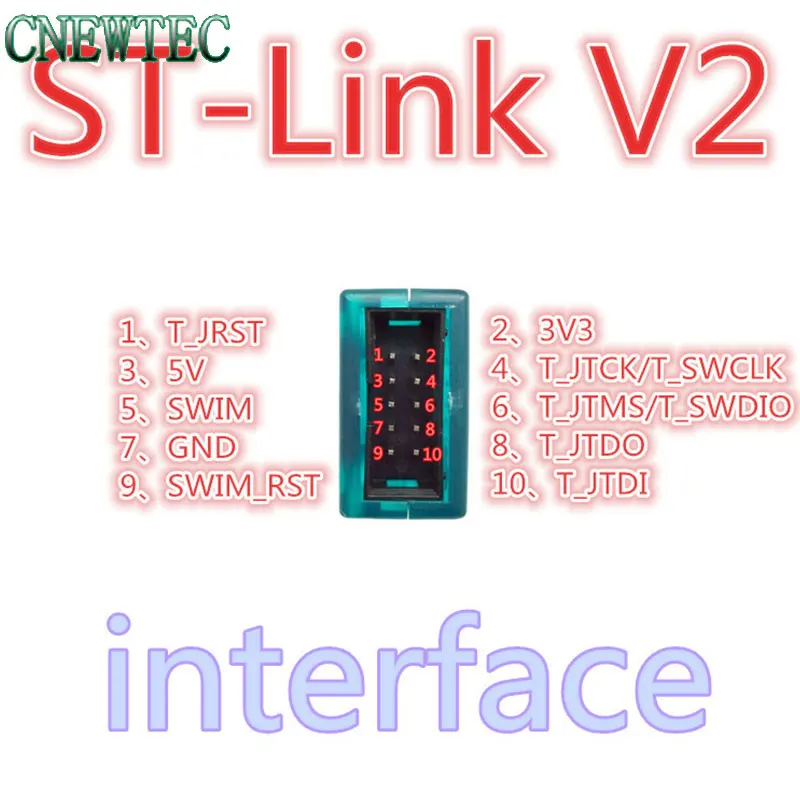 Лучшее качество ~ ST Link stlink V2 для STM8S STM8L STM32 программатор интерфейса плавания JTAG SWD с