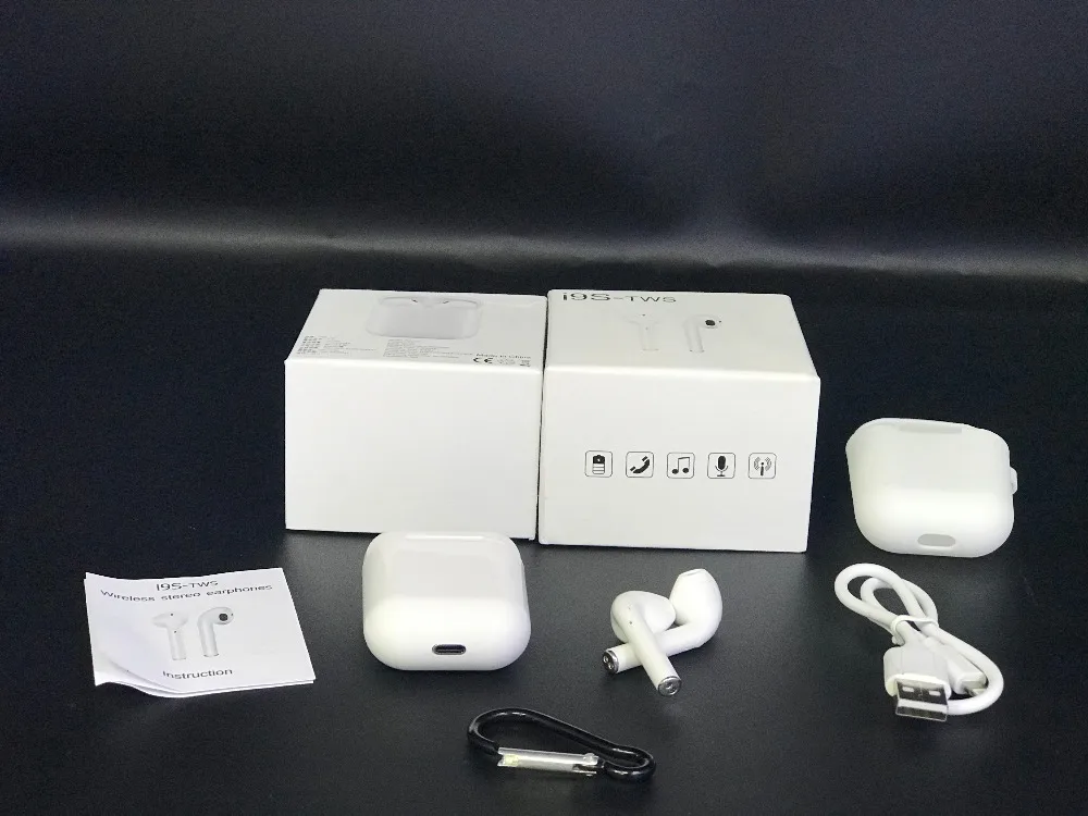 I9s TWS Bluetooth наушники с микрофоном беспроводные гарнитуры для зарядки коробка.