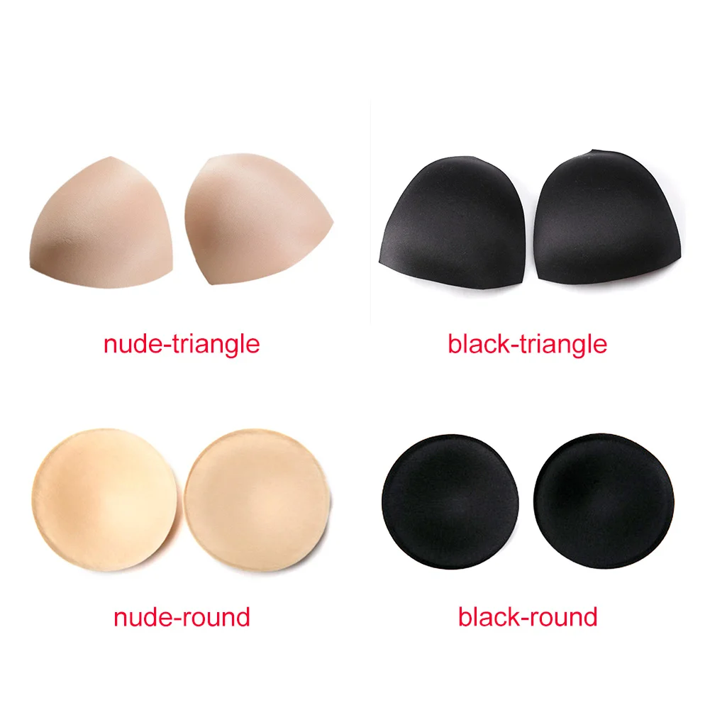 Women Sponge Chest Bikini Swimsuit Bra Insert Pads Female Push Up Breast Enhancer Underwear Removeable | Женская одежда