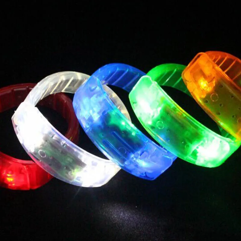 

Multi Colors light up bracelets led flashing wristbands blinking colors party