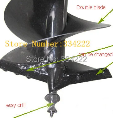 Мм 150 мм двойной заземления дрель лезвие Земляной Бур головы|head head|head bladehead drill |