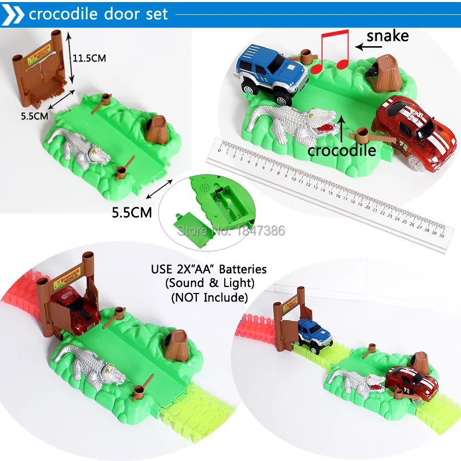 Волшебный трек DIY Гибкая сборка гоночный трек универсальные аксессуары система, которая может сгибаться с гоночной машиной светится в темноте Playset