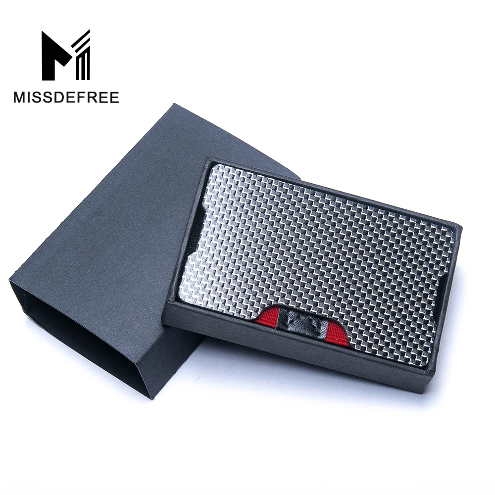 Две пластины из углеродного волокна зажим для карт бандаж передний карман тонкий