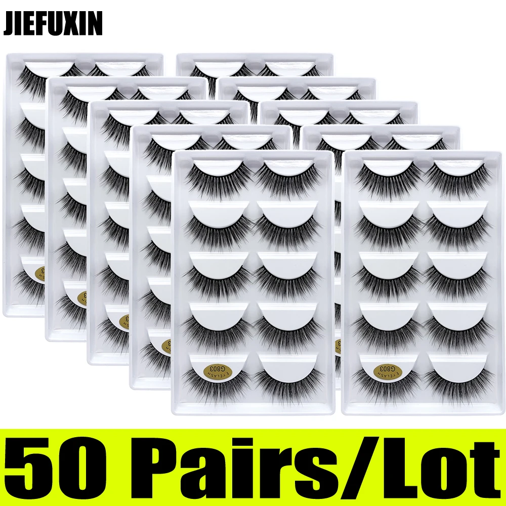 50 пар 3d норковых ресниц оптовая продажа 10 коробок натуральные длинные накладные