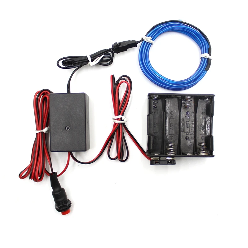 

DC12V 8*AA Battery Power Supply Adapter Driver Controller Inverter For 1-15M El Wire Electroluminescent Light,DC To AC