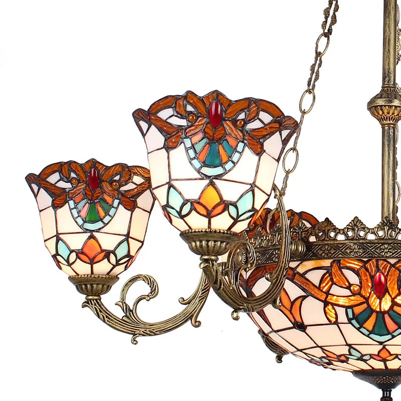 FUMAT витражные подвесные светильники в европейском стиле барочные для гостиной
