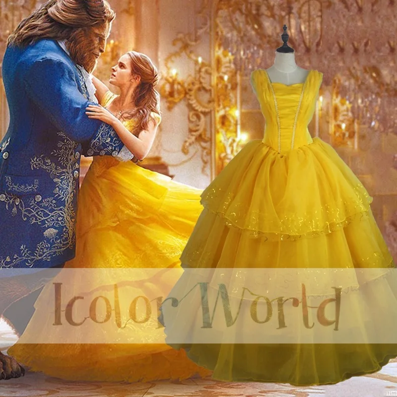 Новинка 2017 года платье принцессы Красавица и Чудовище карнавальный костюм |