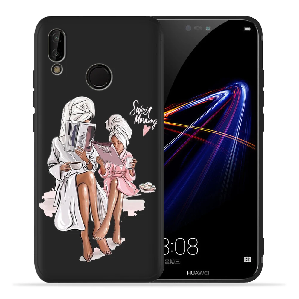 Чехол с надписью Super Mom Baby Mama Mouse Girl Для Huawei P20 Lite P30 P8Lite P9Lite 2017 P Smart Family Etui|Бамперы| |