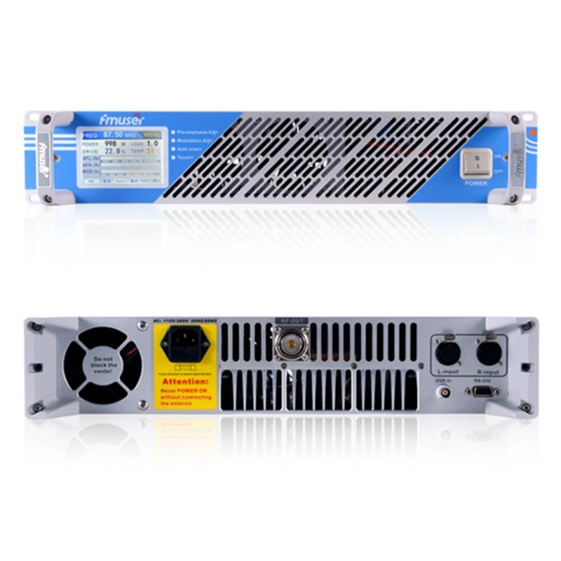 FMUSER Φ 350W 300W сенсорный экран PLL FM радиопередатчик вещания + Телефонная антенна 30 м