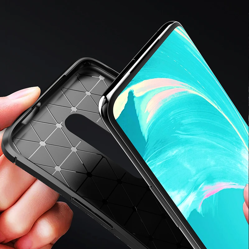 For Xiaomi Mix 3 Case for Mi8 lite Carbon Fiber texture Shockproof Soft TPU Back Cover Mi Max 6x Shell Redmi Note 6 | Мобильные