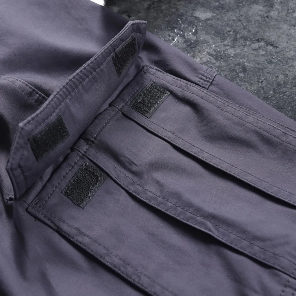 pantalones hombre Men's Summer Handsome Style Outdoor Multi-Pocket Overalls Straight Sports Pants спортивные штаны мужские