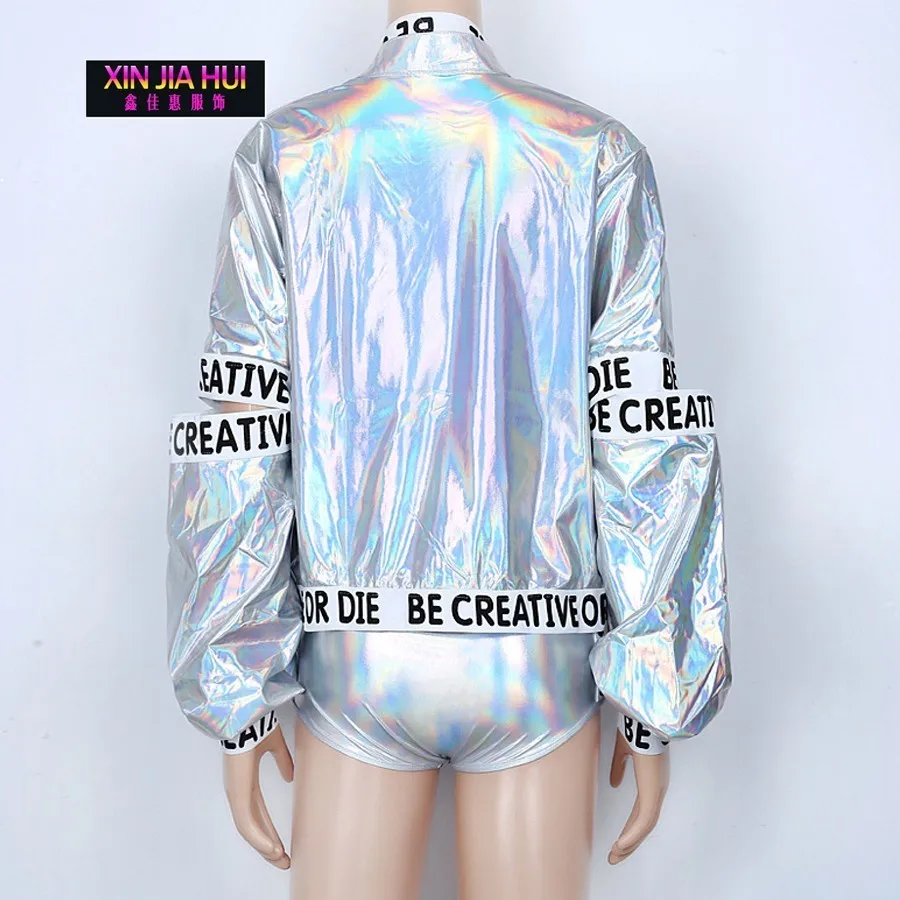 Джаз голографическая для певицы сцены Dj Rave Beyonce Olografico Colete Pole танцевальный костюм