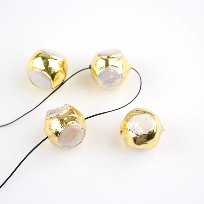 10 шт. распродажа 20-22 мм круглый шар оболочки Посеребренная Латунь инкрустация