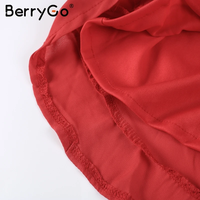 BerryGo сексуальный кружевной летний комбинезон с v образным вырезом женский