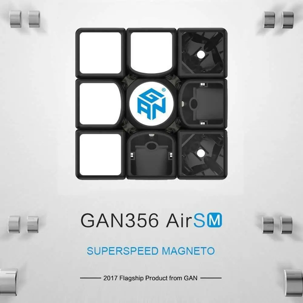 Gan 356 Air SM speed Magic Cube 3x3 Магнитный куб-головоломка с ЕСС V2 Весна 3x3x3 Cubo Magico ультра-гладкая безопасная ABS