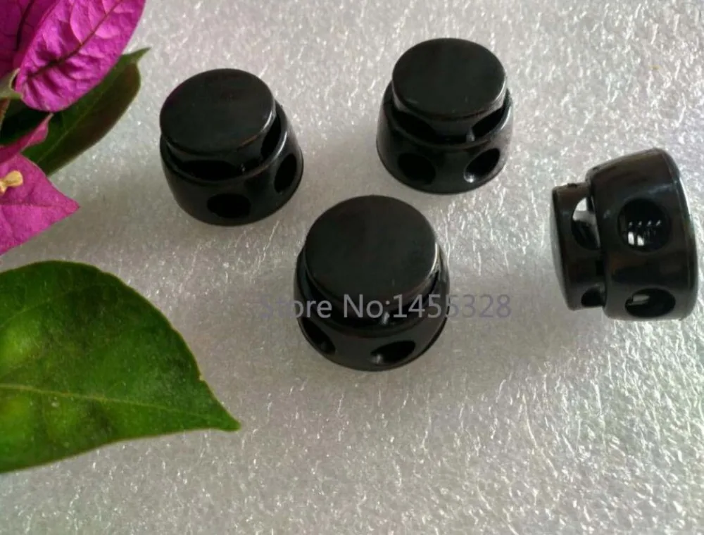 50 шт./лот большой черный пластиковый круглый шаровой Шнур Блокировка