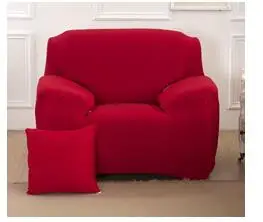 red Одноцветный чехол для дивана в форме L, угловой чехол для дивана, секционный чехол для дивана, декор для гостиной, растягивающееся эластичное полотенце для дивана - Цвет: red