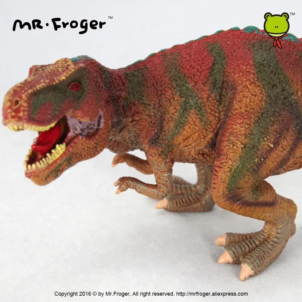 Фото Модель игрушечного животного Mr.Froger, тираннозавр рекс, набор игрушек для животных, зоопарк, пластиковый твердый Динозавр для моделирования, ... №2