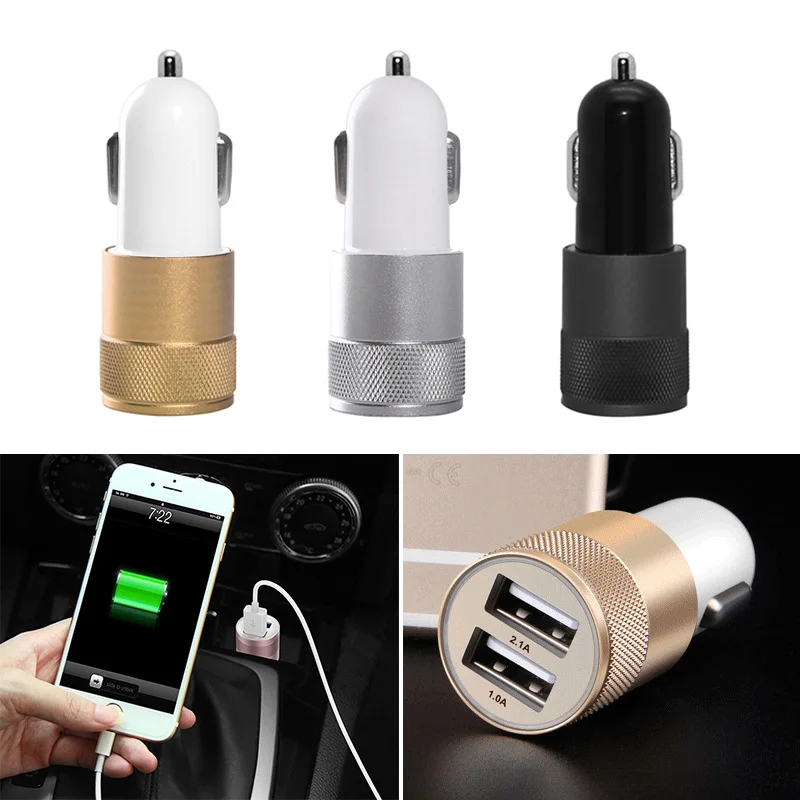 Новый двойной USB порты 2.4A автомобильное зарядное устройство адаптер для iPhone 7 Plus